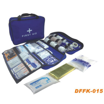 Kit de primeiros socorros cor azul e saco de primeiros socorros viagem (dffk-015)